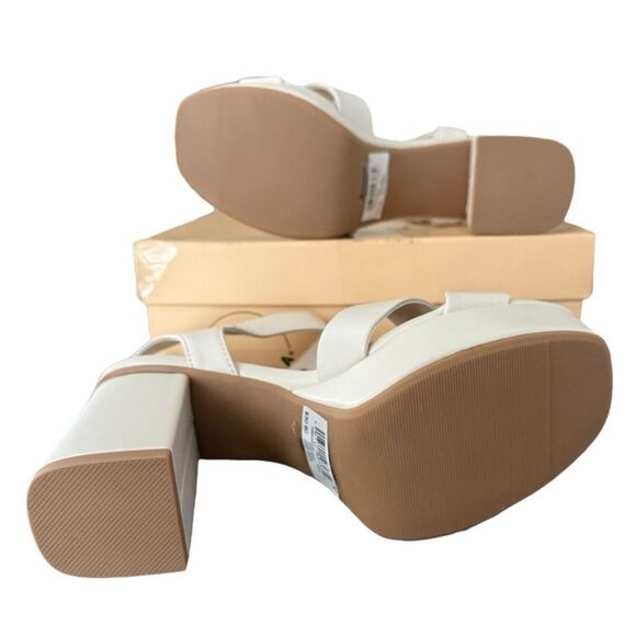 Soda Leila Bone PU Ivory Platform Shoes with Chunky Sole Women’s Size 6 Medium - Picture 7 of 15